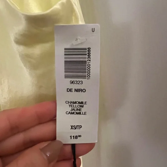 Aritzia Babaton yellow satin dress - Picture 3 of 8